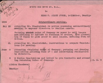 Document - MISS G ALICE JONES COLLECTION: ACCOUNT