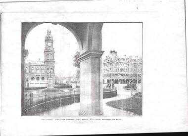 Photograph - PHOTOCOPY OF PHOTOGRAPH OF THE BENDIGO  POST OFFICE