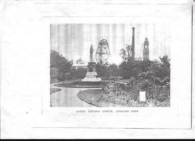 Photograph - PHOTOCOPIED PHOTO OF QUEEN VICTORIA STATUE, ROSALIND PARK