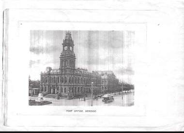 Photograph - PHOTOCOPIED PHOTO OF THE POST OFFICE BENDIGO
