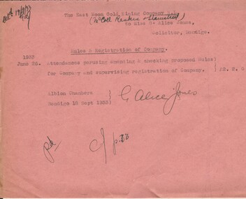 Document - MISS G ALICE JONES COLLECTION: ACCOUNT