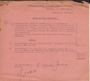 Document - MISS G ALICE JONES COLLECTION: ACCOUNT