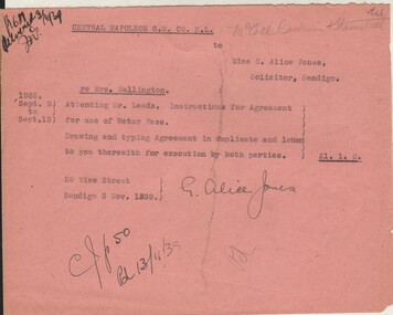 Document - MISS G ALICE JONES COLLECTION: ACCOUNT