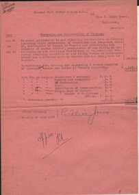Document - MISS G ALICE JONES COLLECTION: ACCOUNT
