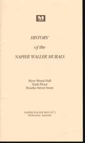 Book - BOOKLET: HISTORY OF THE NAPIER  WALLER MURALS