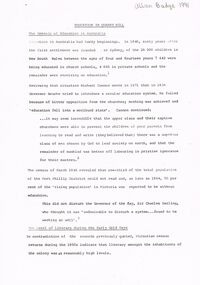 Document - TALK AT BHS MARCH 2008: FACTORS THAT INFLUENCED CHANGES IN OUR STATE EDUCATION SYSTEM, 7th March 2008