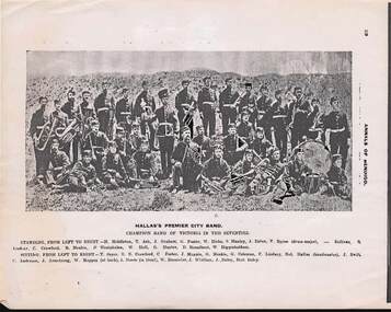 Document - HALLAS'S PREMIER CITY BAND: ANNALS OF BENDIGO