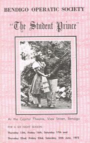 Document - THE STUDENT PRINCE, CAPITAL THEATRE, 15 June, 1972