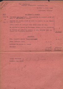 Document - MISS G ALICE JONES COLLECTION: ACCOUNT