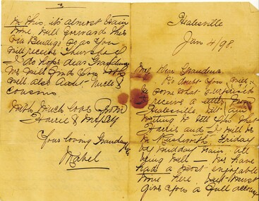 Document - ABBOTT COLLECTION: LETTER, 1898