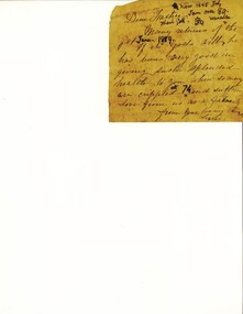 Document - ABBOTT COLLECTION: NOTE, 1889