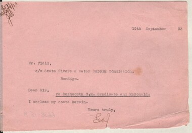Document - MISS G ALICE JONES COLLECTION: ACCOUNT