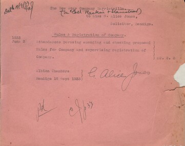 Document - MISS G ALICE JONES COLLECTION: ACCOUNT