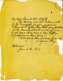 Document - ABBOTT FAMILY LETTER, 1904