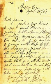Document - ABBOTT FAMILY LETTER, 1897