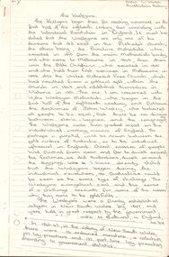 Document - HANDWRITTEN PAPER ''THE WESLEYANS'': AUTHOR: BEV O'SHEA