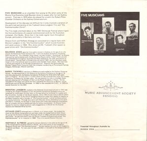 Document - FIVE MUSICIANS, c1970?