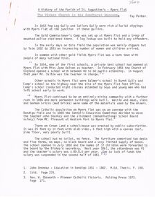 Document - A HISTORY OF THE PARISH OF ST AUGUSTINE'S: MYERS FLAT