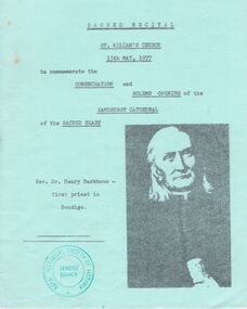 Document - PROGRAMME FOR SACRED RECITAL: OPENING OF SANDHURST CATHEDRAL 1977, 13/05/1977