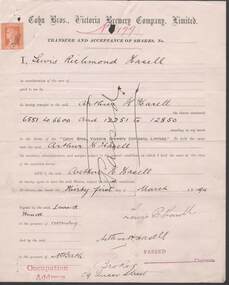 Document - COHN BROTHERS COLLECTION: SHARE TRANSFERS 1894