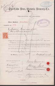 Document - COHN BROTHERS COLLECTION: SHARE TRANSFERS 1894