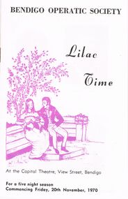 Document - LILAC TIME, CAPITAL THEATRE, 20 November, 1970