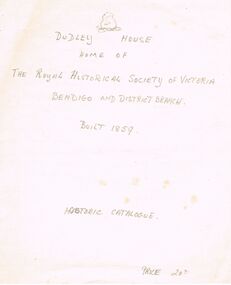 Document - LYDIA CHANCELLOR COLLECTION: DUDLEY HOUSE HISTORIC CATALOGUE