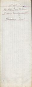 Document - COHN BROTHERS COLLECTION: HANDWRITTEN DIVIDEND SHEET DATED 1894