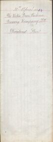 Document - COHN BROTHERS COLLECTION: HANDWRITTEN DIVIDEND SHEET DATED 1894