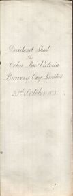 Document - COHN BROTHERS COLLECTION: HANDWRITTEN DIVIDEND SHEET DATED 1892