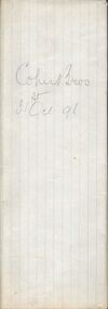 Document - COHN BROTHERS COLLECTION: HANDWRITTEN DIVIDEND SHEET DATED 1891