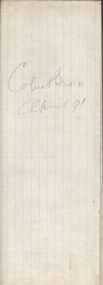 Document - COHN BROTHERS COLLECTION: HANDWRITTEN DIVIDEND SHEET DATED 1891