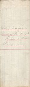 Document - COHN BROTHERS COLLECTION: HANDWRITTEN DIVIDEND SHEET DATED 1889