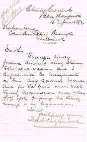 Document - COHN BROTHERS COLLECTION: HANDWRITTEN LETTER DATED 1893