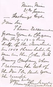 Document - COHN BROTHERS COLLECTION: HANDWRITTEN LETTER DATED 1893