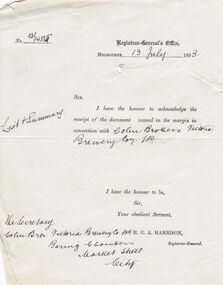 Document - COHN BROTHERS COLLECTION: HANDWRITTEN LETTER DATED 1893