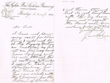 Document - COHN BROTHERS COLLECTION: HANDWRITTEN LETTER DATED 1893