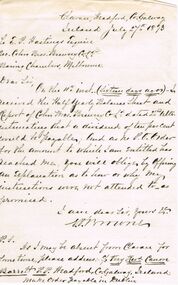 Document - COHN BROTHERS COLLECTION: HANDWRITTEN LETTER DATED 1893