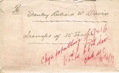 Document - COHN BROTHERS COLLECTION: ENVELOPE DATED 1921