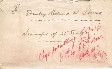 Document - COHN BROTHERS COLLECTION: ENVELOPE DATED 1921
