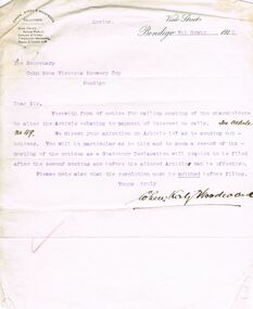 Document - COHN BROTHERS COLLECTION: DOCUMENTS PERTAINING TO SHAREHOLDERS MEETING
