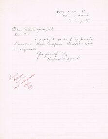 Document - COHN BROTHERS COLLECTION: HANDWRITTEN LETTER DATED 1921