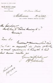 Document - COHN BROTHERS COLLECTION: HANDWRITTEN LETTER DATED 1921