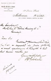 Document - COHN BROTHERS COLLECTION: HANDWRITTEN LETTER DATED 1921