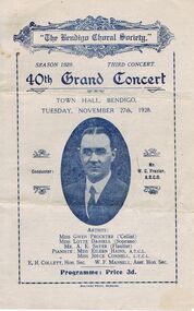 Document - LYDIA CHANCELLOR COLLECTION: ' THE BENDIGO CHORAL SOCIETY ' 40TH GRAND CONCERT