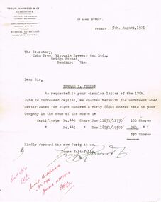 Document - COHN BROTHERS COLLECTION: TYPED MESSAGE DATED 1921