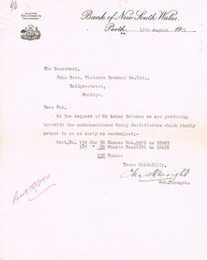 Document - COHN BROTHERS COLLECTION: TYPED LETTER DATED 1921