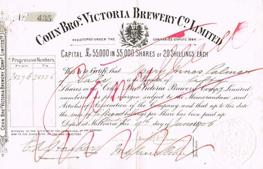Document - COHN BROTHERS COLLECTION: SHARE SCRIP