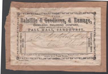 Ephemera - BALSILLIE & GOODISSON, & RAMAGE