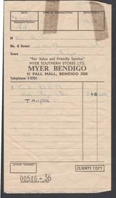 Document - MYER BENDIGO STATEMENT N0. 00546 - 36, 4 OCTOBER 1970
